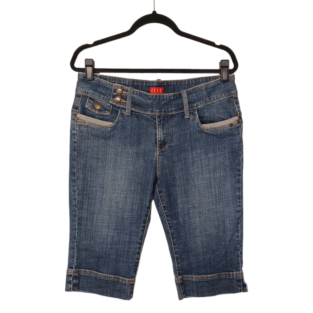 ELLE Bermuda Denim Blue Jean Shorts 10 (Medium)